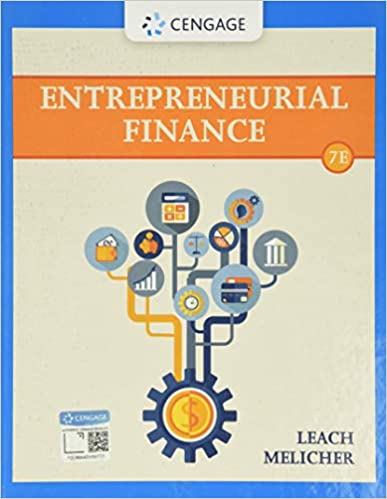 Entrepreneurial Finance (7th Edition) BY Leach - Image pdf with ocr